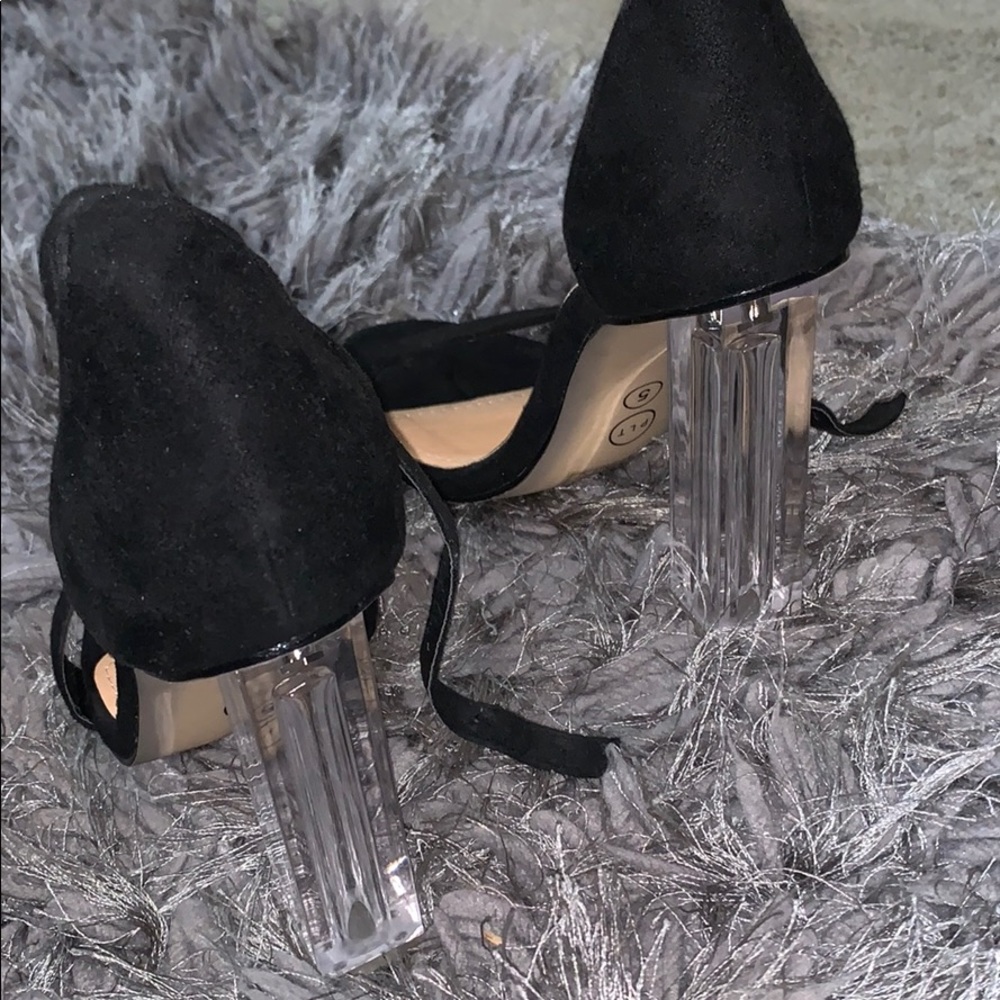 Clear heel shoes